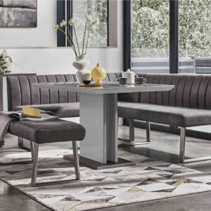 Grigio Fixed Dining Table, Left-Hand Facing Corner Bench and Small Standard Bench Dining Set